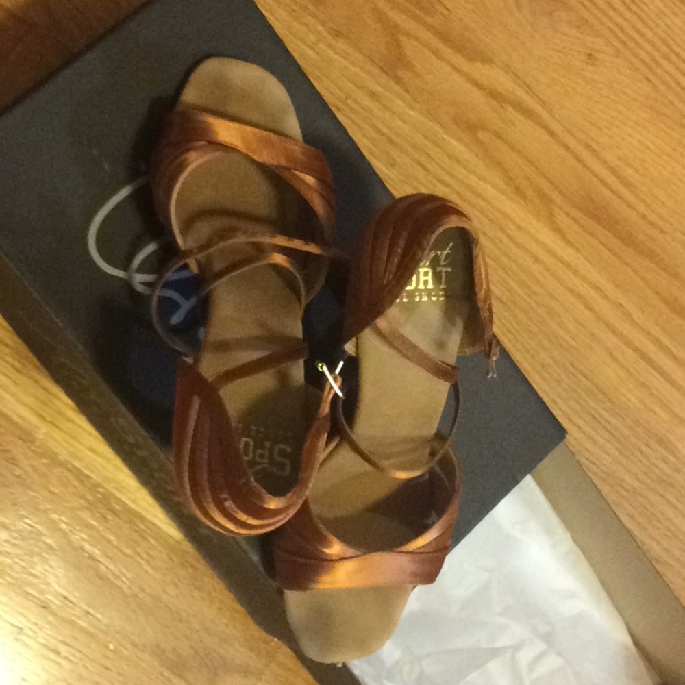 Ballroom Latin Salsa Shoes Rayrose 7-8 US or 4.5UK - Picture 6 of 12